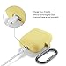 Camyse Airpods Case, Airpod Silicone Skin Cases Cover, Full Protective Durable Shockproof Drop Proof with Keychain Compatible with Apple Airpods 2 & 1 Charging Case,Airpods Accesssories (Yellow)