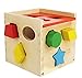 Colorful Shape Cube Sorting Puzzle - Solid Wood Toy with 12 Shapes - Educational Baby Toy for Toddler Boys and Girls Age 18-24 Months, 2 Years and Up - Classic Early Development Shape Recognition Toy