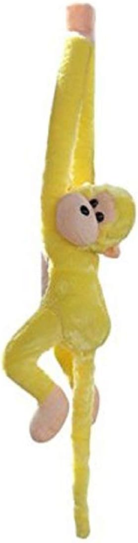 potato001 Stuffed Monkey Plush Toy Long Arm Hanging Gibbons Kids Birthday Gift for Kids (Yellow)