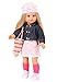 Gotz Precious Day Jessica 18" Soft Body Standing Doll with Long Blonde Hair to Wash & Style, Blue Sleeping Eyes, Jean Jacket, and Fashion Bag
