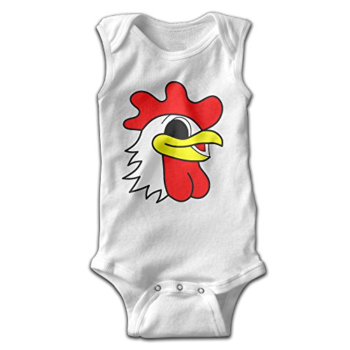EVPOPC LVMI Cartoon Chicken Head Baby Boys' Sleeveless Bodysuit Romper Playsuit Outfits White