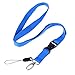 Wisdompro Office Lanyard, 3 Pack 23 inch Quick Release Neck Strap Lanyard with Detachable Buckle, String Loop for Keys, ID Badges, Card Holder, USB Flash Drives, Cell Phones - Black, Blue, Red