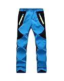 Youth Snow Pants with Reinforced Knees and Seat,Warm Climbing Trousers For Boys and Girls