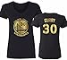 Golden State Curry 30 Gold Print Women's V-Neck T-Shirt