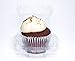 Monond TANGDIAABBCC Individual Cupcake Boxes | Set of 48 Clear Plastic Dome Single Compartment Cupcake Holders with Improved Closing Mechanism by Cupcake Supply Co