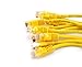 CablesOnline 10-Pack 6-inch (0.5ft) CAT5e UTP Ethernet RJ45 Full 8-Wire Yellow Patch Cable, (U-000YL-10)