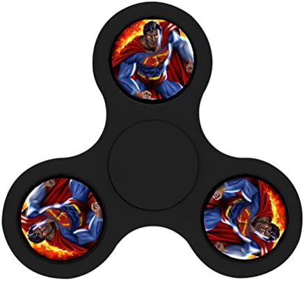 Cool Superman Hand Spinner(Black) EDC Fidget Toy With Highly Speed Finger Tri-Spinner Relief Toys for Focus, ADHD, Anxiety, Spend Time, Kids &amp; Adults