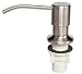 Attmu Stainless Steel Built In Pump Kitchen Sink Dish Liquid Soap Lotion Dispenser, Large Capacity 13 OZ Bottle, 2.55 Inch Threaded Tube for Thick Deck Installation