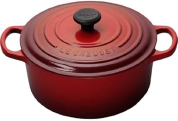 Le Creuset Enameled Cast Iron Signature Round Dutch Oven, 13.25 qt., Cerise