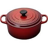 Le Creuset Signature Enameled Cast-Iron 9-Quart Round French (Dutch) Oven, Cerise (Cherry Red)