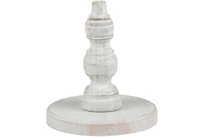 Glory Haus Wood Stand for Toppers - Rustic Wooden Display Stand, 5.5" x 7.5", Round Base Home Decor for Indoors or Outdoors, Farmhouse Decorations