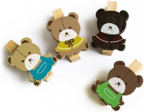 [Lovely Bear] - Wooden Clips/Wooden Clamps/Mini Clips