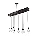West Ninth Vintage Fayette Wood Beam Chandelier Light | Indoor Ceiling Fixture for Kitchen, Dining Room or Entryway