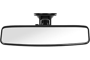 QWORK® 245x70mm Adjustable Rear View Mirror with Strong Suction Cup for Learner Drivers & Instructors - Non-Slip Antiglare In