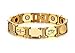 VNOX Tungsten Egyptian Eye of Horus Ankh Cross Magnetic Energy Therapy Adjustable Bracelet,Gold Plated