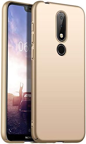 TVVT Compatible with Nokia 6.1 Plus Case, Ultra-Thin Ultra-Lightweight Matte Hard Cover Simple Stylish Anti-Scratch Shockproof Case Cover for Nokia 6.1 Plus - Gold