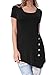 levaca Womens Summer Casual Loose Tops Short Sleeve Tunic T Shirts Black XL
