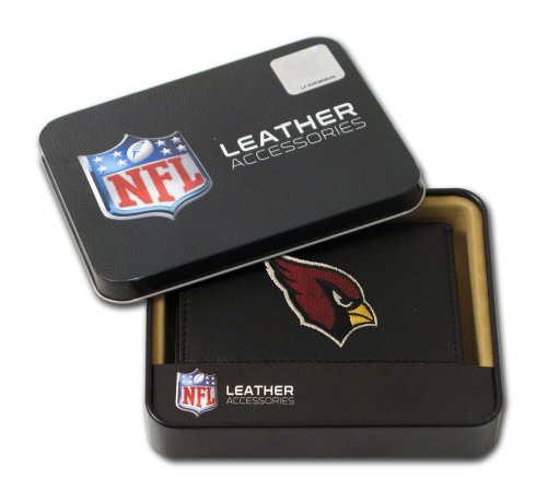 NFL Arizona Cardinals Embroidered Genuine Cowhide Leather Trifold Wallet