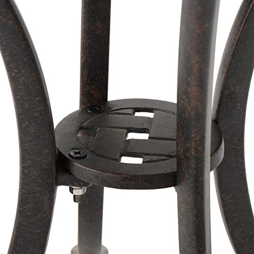 Christopher Knight Home Lola Outdoor 19" Cast Aluminum Side Table, Bronze Finished Pricepulse