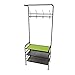 Mind Reader Coat and Shoe Rack, Hall Tree, Freestanding , Coat Tree, Hat, Jacket, Purse, Metal, 24