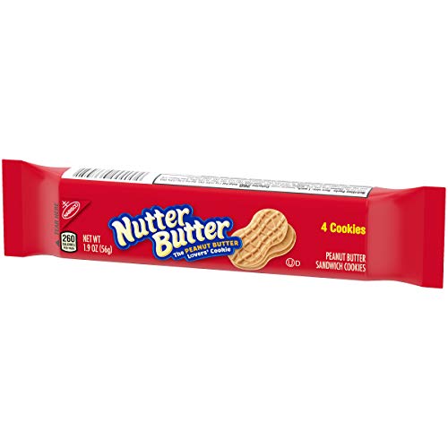 NUTTER BUTTER PEANUT BUTTER SANDWICH COOKIES, SINGLE SERVE, 1.9 OZ