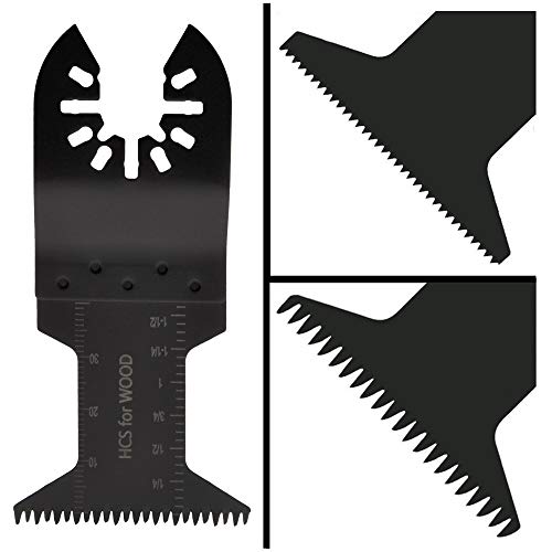 BLENDX Oscillating Multitool Saw Blades Metal/Wood 34 Pieces Oscillating Tool Accessories Kits for Dewalt,Bosch,Dremel,Craftsman,Makita,Rockwell,Chicago Ridgid, Rockwell included 20 Pieces Sanding Pad - Thumbnail 3