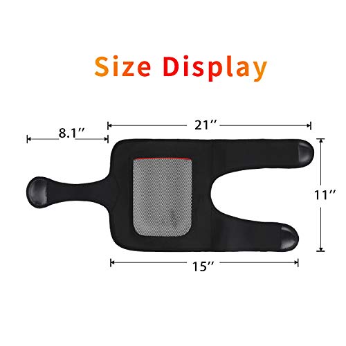 HOOCUCO Heated Knee Brace Wrap Support, Wireless Portable Rechargeable Infrared Knee Heating Pad