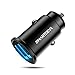 Car Charger, SmartDevil 4.8A Aluminum Alloy Dual USB Ports Car Charger Adapter Mini Fast Car Charging Compatible with iPhone 11,11 Pro,11 Pro Max,Xs Max,XR, 8 7 6, iPad,Galaxy S10 S10e and More（Black）