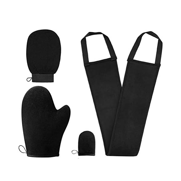 4-in-1-Tanning-Lotion-Applicator-Self-Tanning-Mitt-Applicator-to-Back-Exfoliating-Gloves-Tanning-Mitt-Set-for-Lotion-Cream-Medicine 4 in 1 Tanning Lotion Applicator, Self Tanning Mitt Applicator to Back, Exfoliating Gloves Tanning Mitt Set for Lotion…
