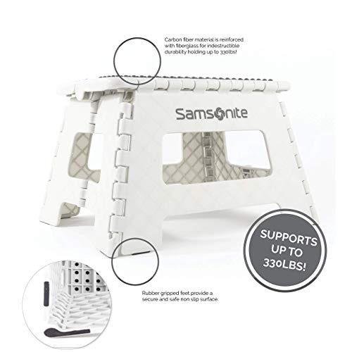 ULTRA-SLIM STEP STOOL - HEAVY DUTY: Folds 2" Wide in White; by Vanderbilt Home