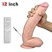 Sex Talk 12 inch Huge Flesh Dildo Vibrators with Extra Strong Suction Cup Realistic Dildo Real Dong Penis Imitation Dildos for Women
