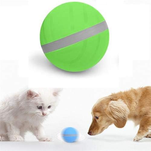 whenear Wicked Ball Interactive Cat Toy USB Electric 360 Degree Self Rotating Ball Automatic Light Pet Toy-One Piece