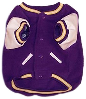 Sporty K9 Louisiana State Varsity Dog Jacket, Medium