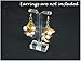 Clear Acrylic Jewelry Display T Stand for Stud, Dangle, Hoop Earrings, Pack of 3 (Square Base)