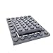 Lego Parts: Plate, Modified 6 x 8 Trap Door Frame Horizontal with Door *Complete Assembly* (DBGray)