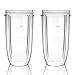 QueenTrade 2PCS 32OZ Large Replacement Cup For Nutribullet 600W & Pro 900W Blender/Mixer (NOT FIT Magic Bullet or Nutri Ninja)