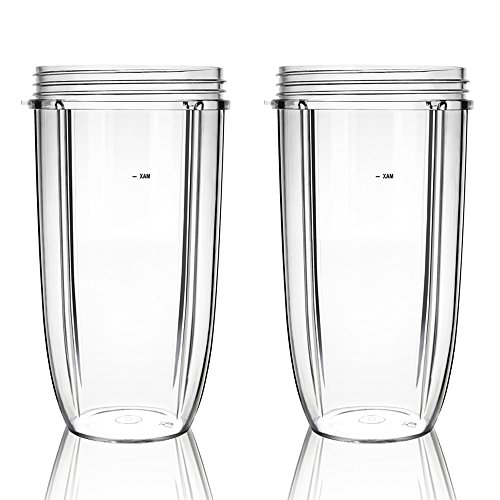 QueenTrade 2PCS 32OZ Large Replacement Cup For Nutribullet 600W & Pro 900W Blender/Mixer (NOT FIT Magic Bullet or Nutri Ninja)