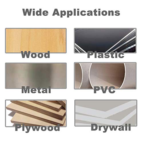 HighFree Bi-Metal Hole Saw Cutter Kit Durable High Speed Steel Hole Saw Blades for Hole Cutting on Metal, Wood, PVC Board, Plastic and Drywall (3/4" to 2-1/2")