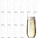 Plastic Champagne Flutes For Parties - 9 oz (Set of 15) - Disposable Stemless Champagne Glasses For A Mimosa Bar And Wedding Toasting. Unbreakable Stemware Cups Clear Like Glass For Cocktail, Wine