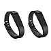 GinCoband 3 PCS Replacement Bands with Adjustable Metal Clasp for Fitbit Flex Wristband (2PCS Black, Large)