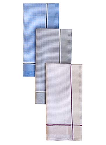 LuluVin Mens Classic Cotton Handkerchiefs Soft and Large 12 Pack (Pattern #4)