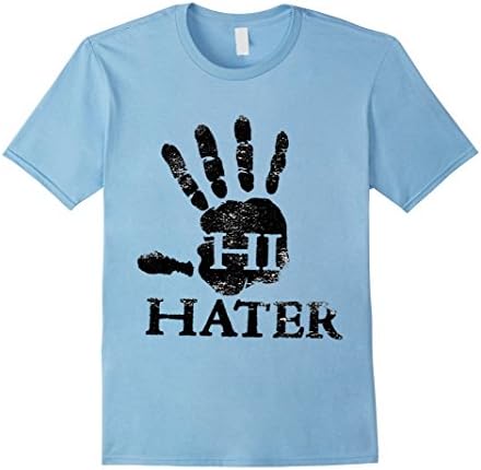 Men's Hi Hater Hand Sign Haters Motivate Us Tshirt 2XL Baby Blue