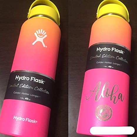 Amazon Co Jp ハワイ限定 アイランドヴィンテージコーヒー購入 ハイドロフラスク 水筒 ステンレスボトル グラデーション レインボーカラー 1 18l ホビー