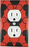 Mickey Mouse Red Black Decorative Outlet Wall Plate Cover