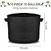 Upgraded 10 Pack 10 Gallon Grow Bags, Heavy Duty Non-Woven Fabric Plant Pots with Strong Handles, Vegetable Flower Growing Containersthumb 4