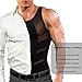 TAILONG Tank Top Slimming Vest Tight Body Shaper Tummy Underwear Men Waist Trimmer Compression Shirt (Black, 2XL)