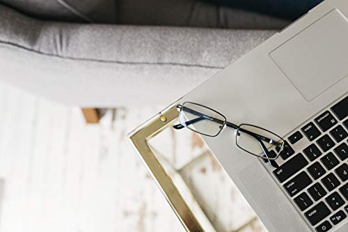 Readers.com Reading Glasses: The Dash Computer Reader Reader, Metal Rectangle Style for Men and Women - Gunmetal, 1.50