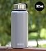 MIRA 32 oz Stainless Steel Vacuum Insulated Wide Mouth Water Bottle | Thermos Keeps Cold for 24 hours, Hot for 12 hours | Double Wall Powder Coated Travel Flask | Smoke Gray