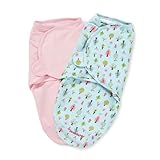 Summer Infant 2 Count Swaddleme Blanket, Sweet Trees, Small