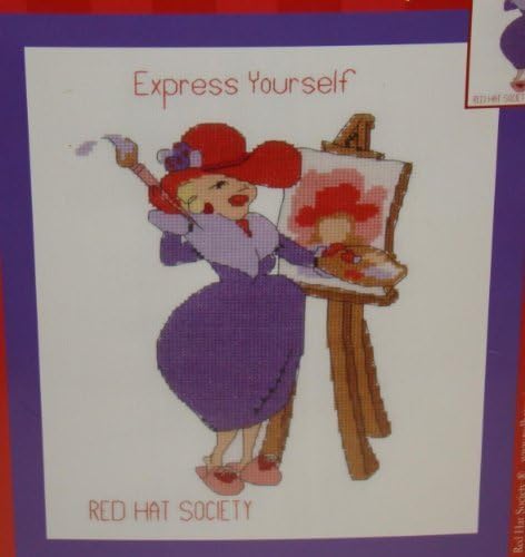 Red Hat Society Express Yourself Counted Cross Stitch by Red Hat Society